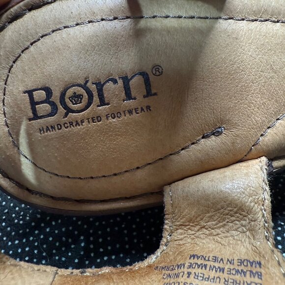 Børn Brown Leather Strappy Heeled Sandals Size 10M Handcrafted Footwear - Picture 5 of 9